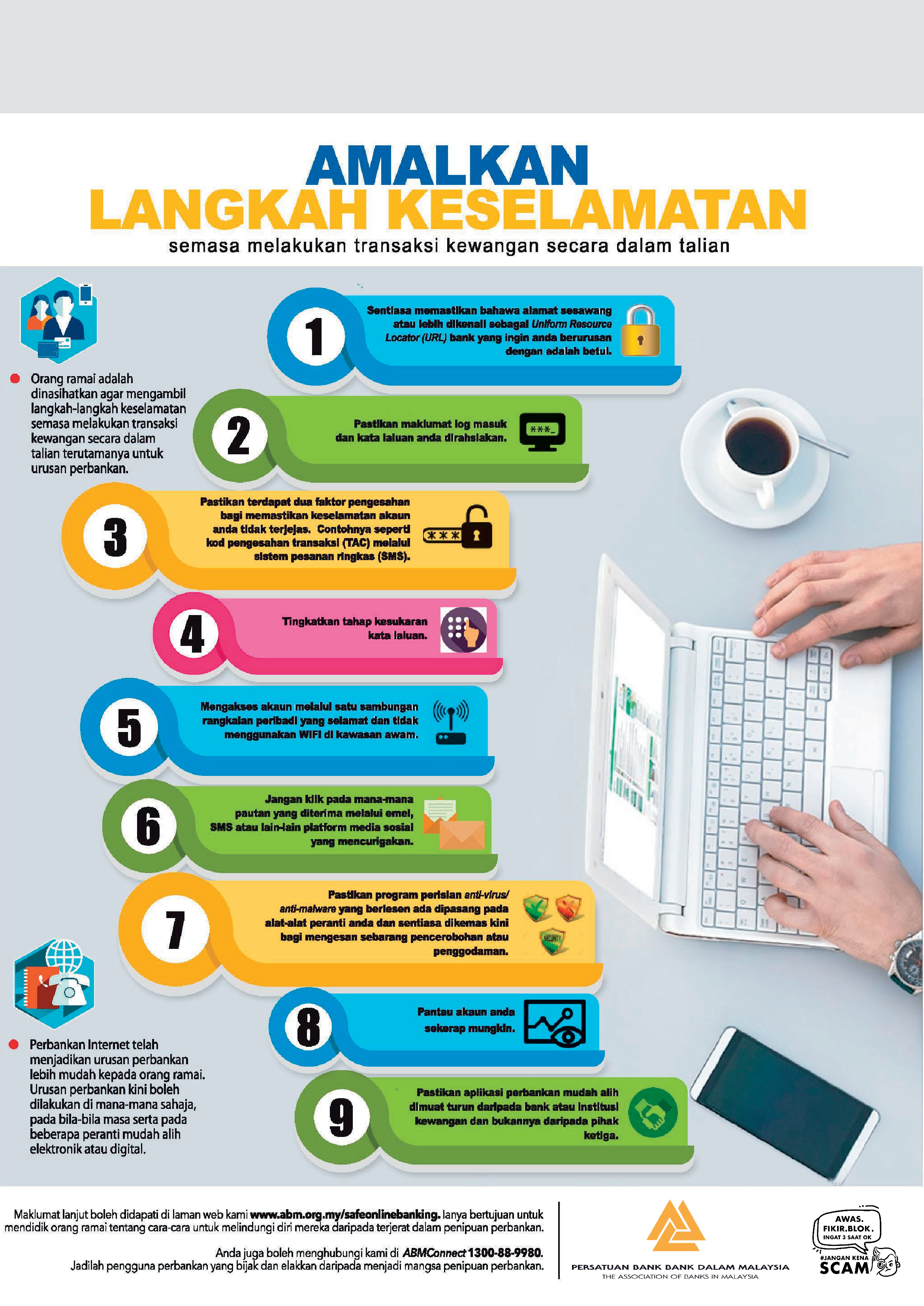 Image for Amalkan langkah keselamatan semasa melakukan transaksi kewangan secara dalam talian