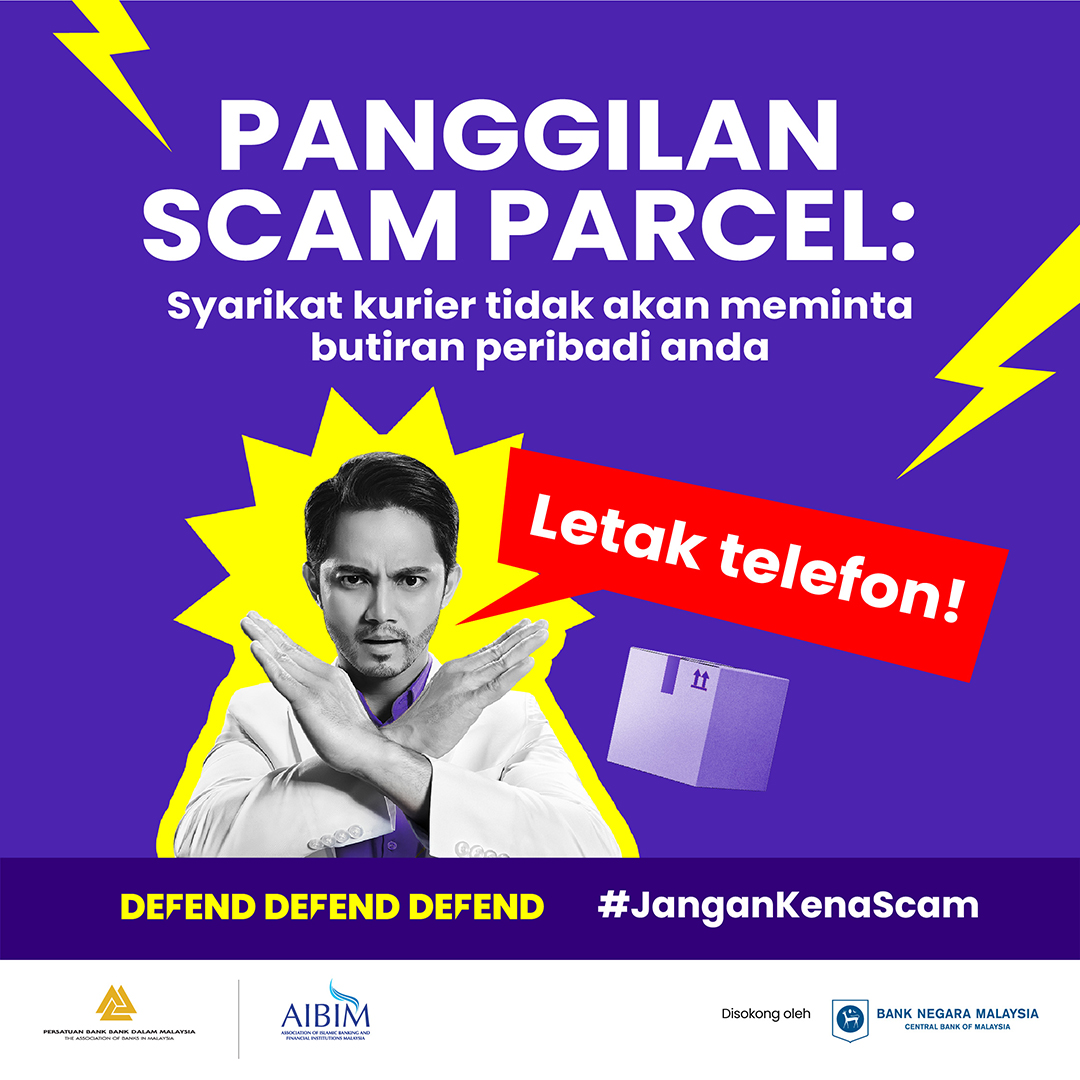 Image for #JanganKenaScam: PANGGILAN SCAM PARCEL – Syarikat kurier tidak akan meminta butiran peribadi anda