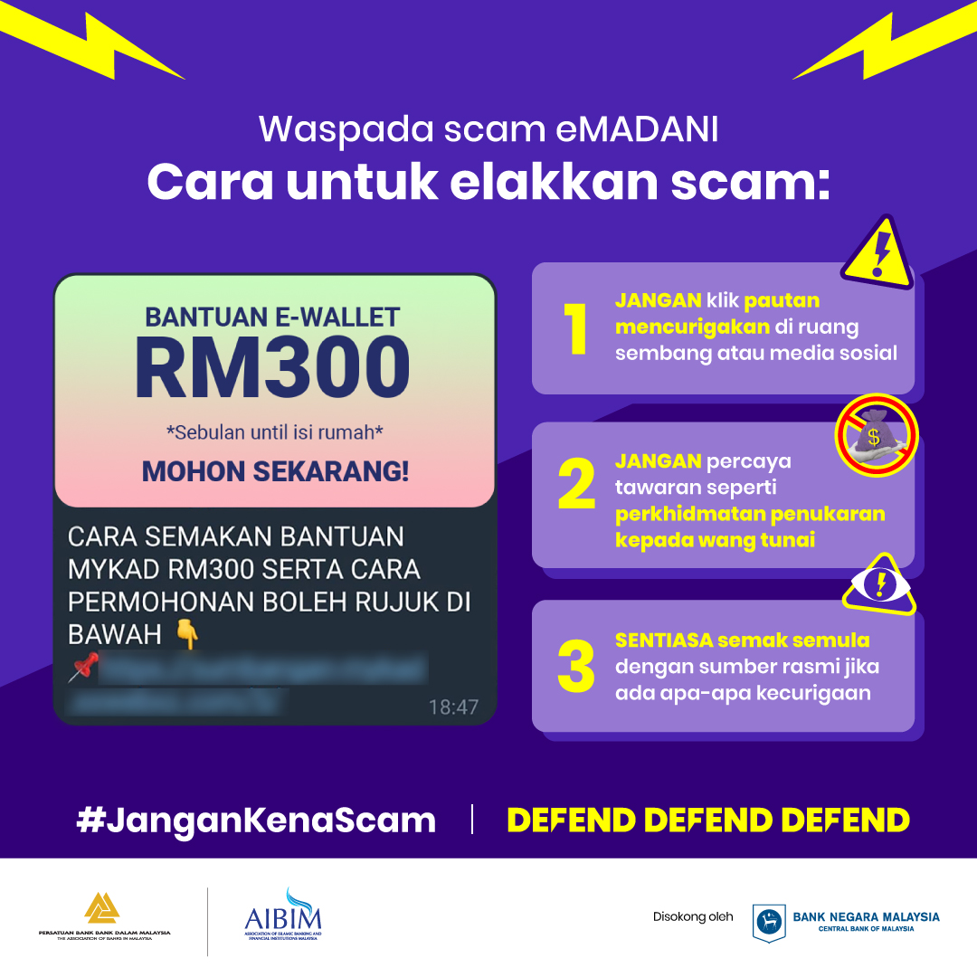 Image for #JanganKenaScam: Waspada scam eMADANI