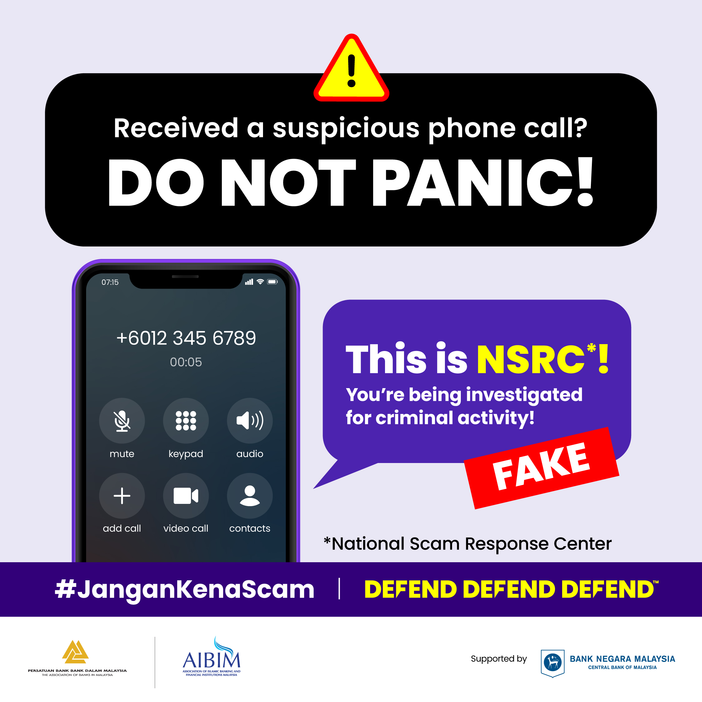Image for #JanganKenaScam: Received a suspicious phone call? Do not panic!