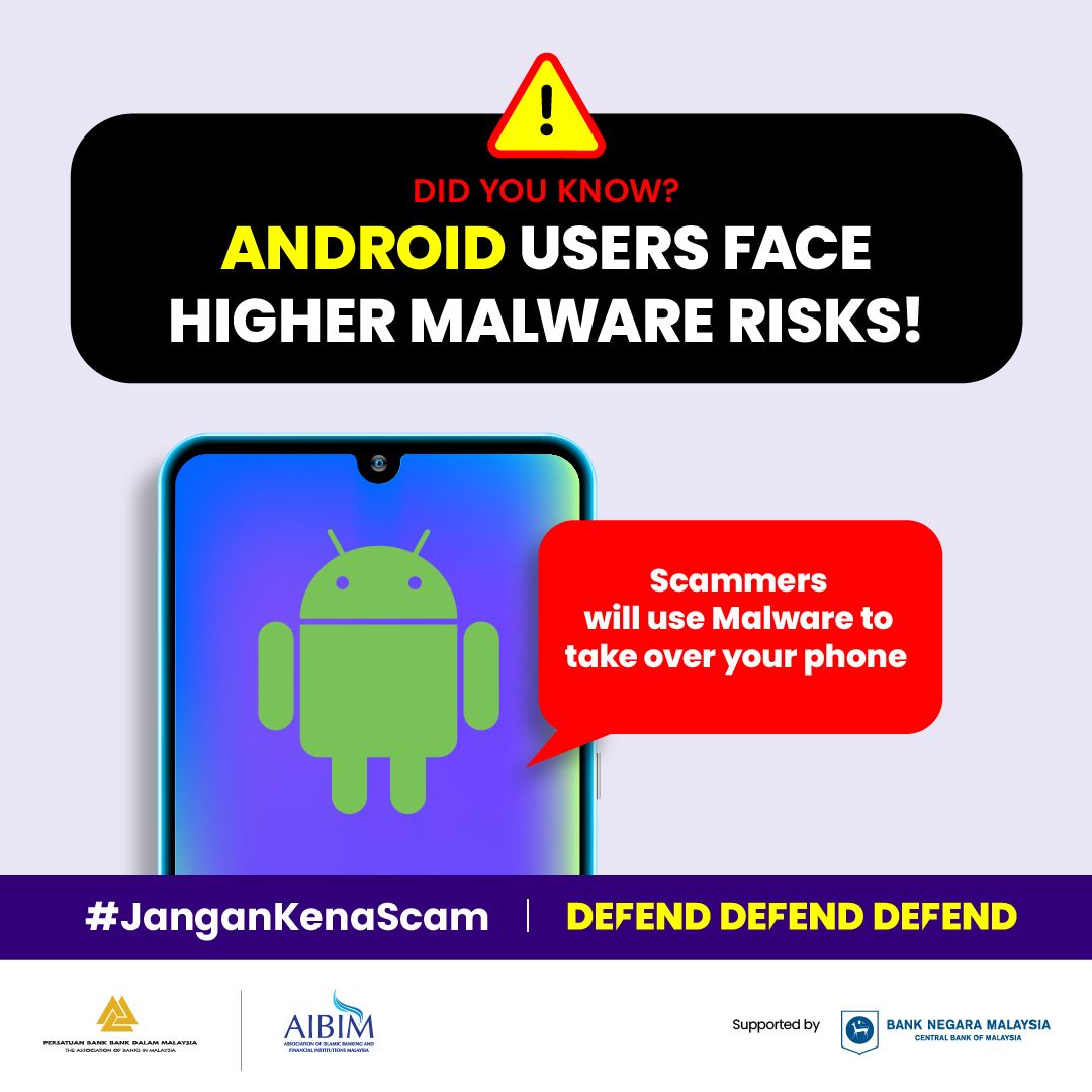Image for #JanganKenaScam: Android Users Face Higher Malware Risks!