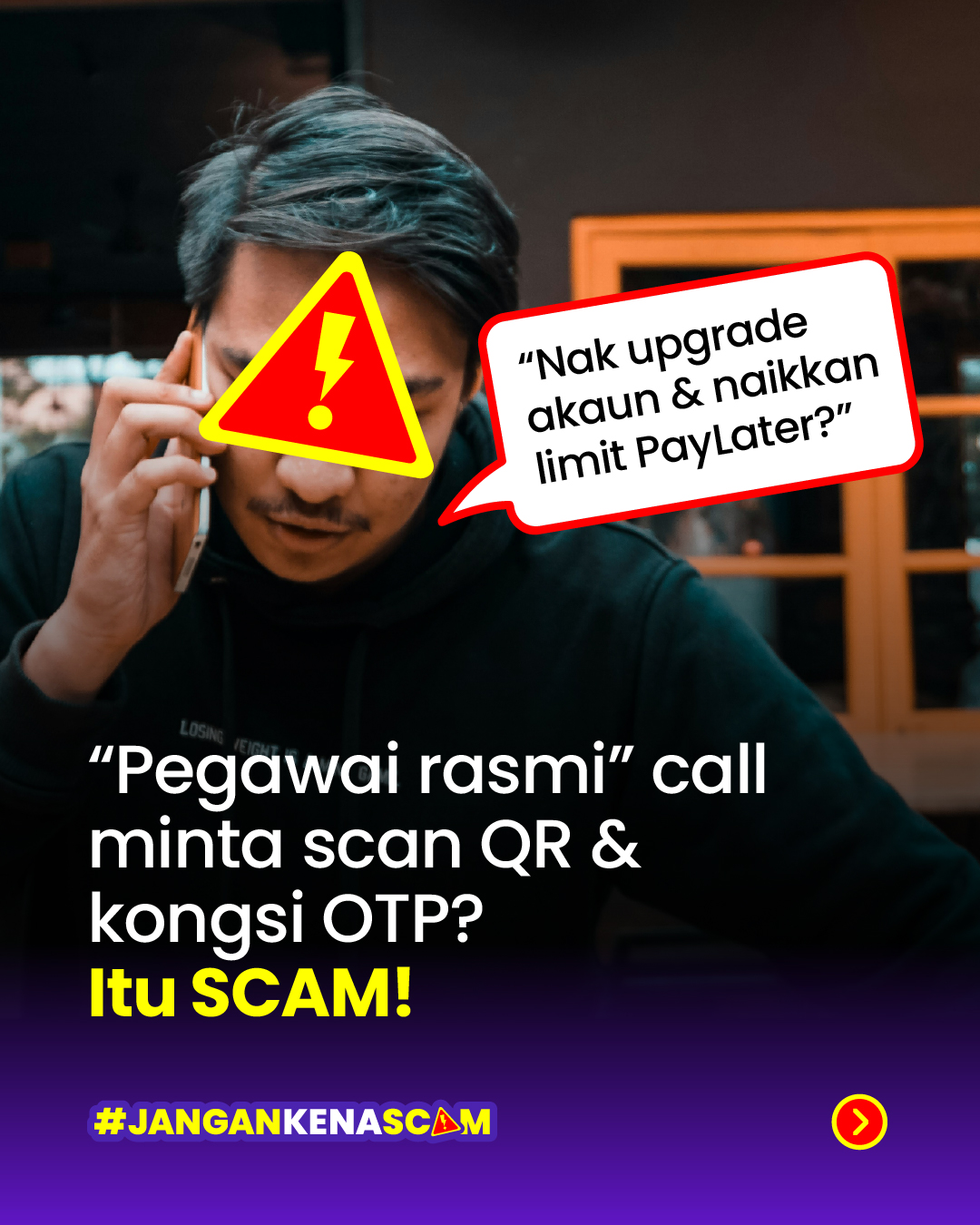 Image for #JanganKenaScam: 𝐍𝐚𝐦𝐩𝐚𝐤 𝐐𝐑 𝐣𝐞, 𝐭𝐞𝐫𝐮𝐬 𝐧𝐚𝐤 𝐬𝐜𝐚𝐧!