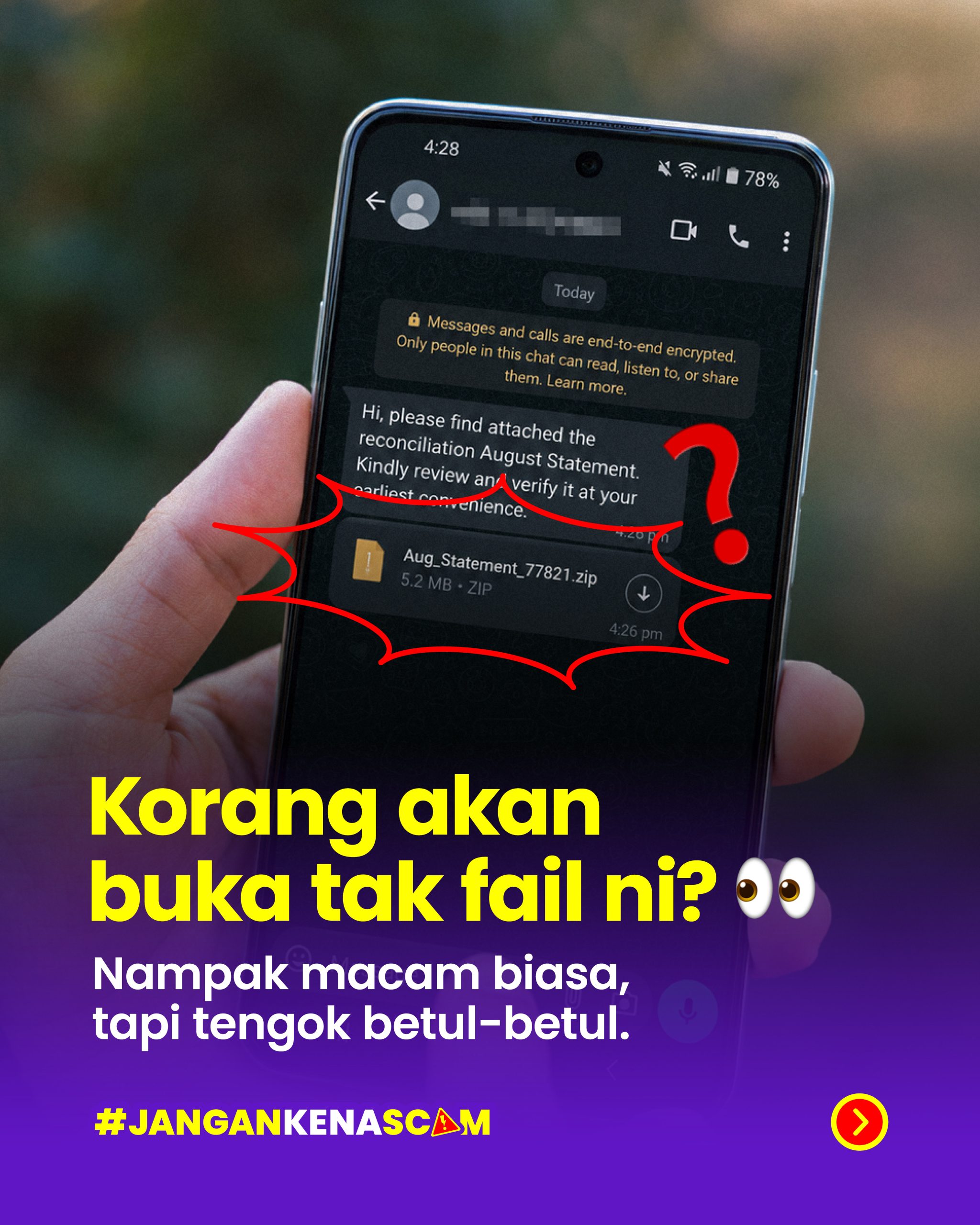 Image for #JanganKenaScam: Fikir dahulu sebelum buka fail di komputer