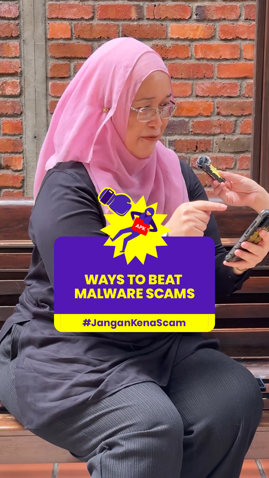 Image for #JanganKenaScam: Remember to never click on any .APK files or allow control access to your device.