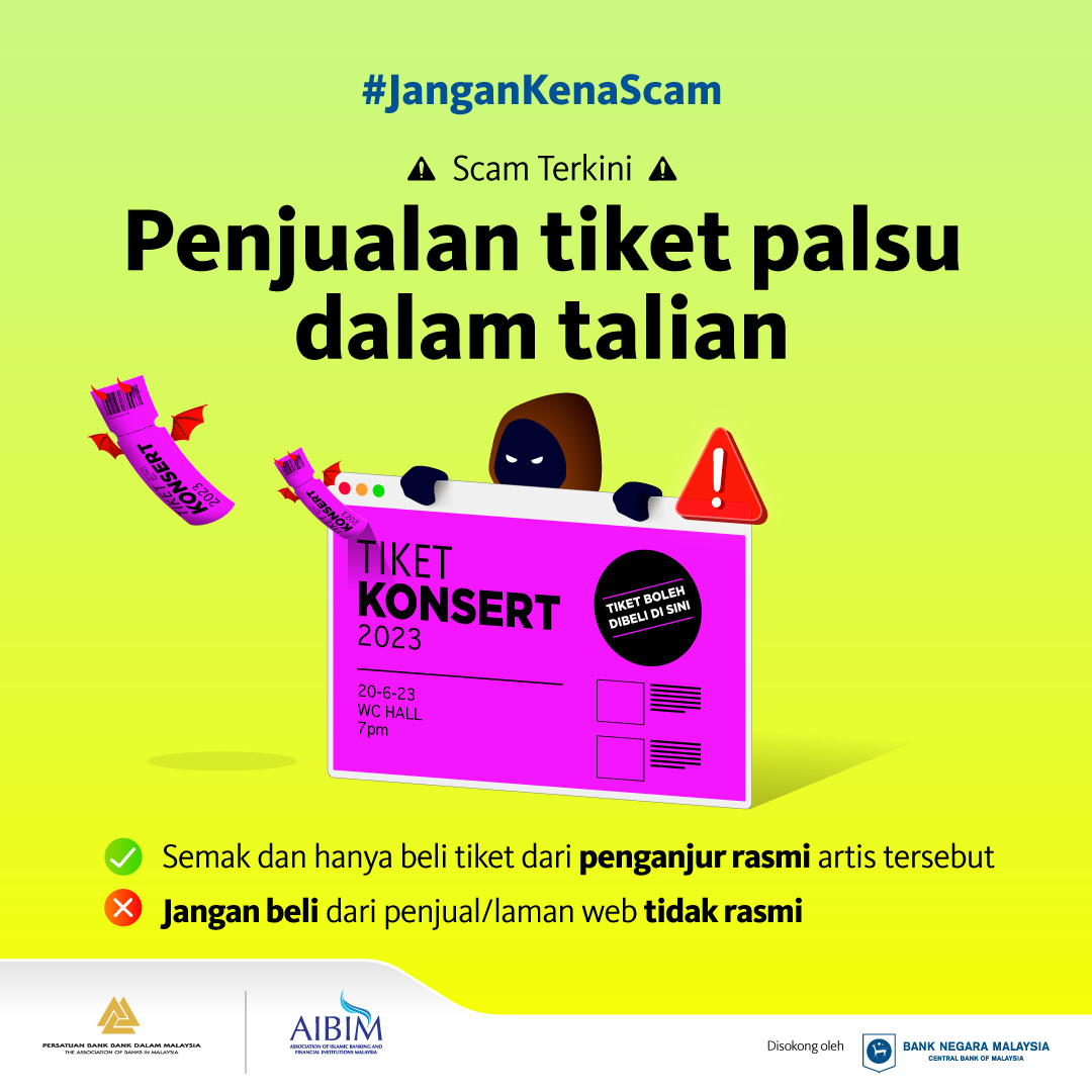 Image for #JanganKenaScam: Penjualan tiket palsu dalam talian
