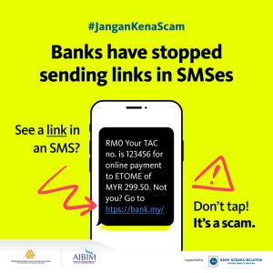 img-#JanganKenaScam: Banks have stopped sending links in SMSes